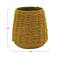 Hello Honey® 5.5" Mustard Hand-Woven Jute & Glass Votive Candle Holder